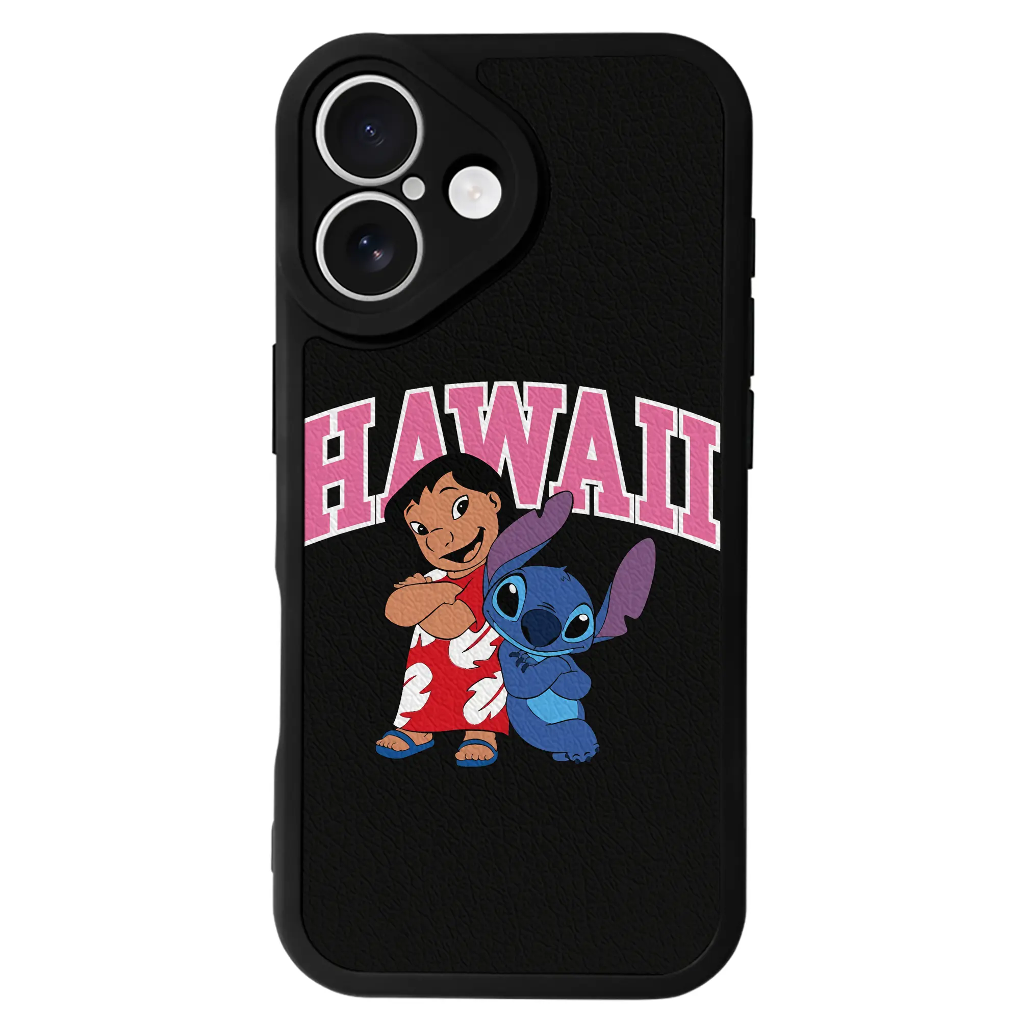 リロ＆スティッチ グッズ スティッチ - IPhone 16シリーズ対応 ・ シリコンスマホケース ・ レザー調 ・ 高精度フィット ・ 耐衝撃 ・ ワイヤレス充電対応 ・ 精密カット